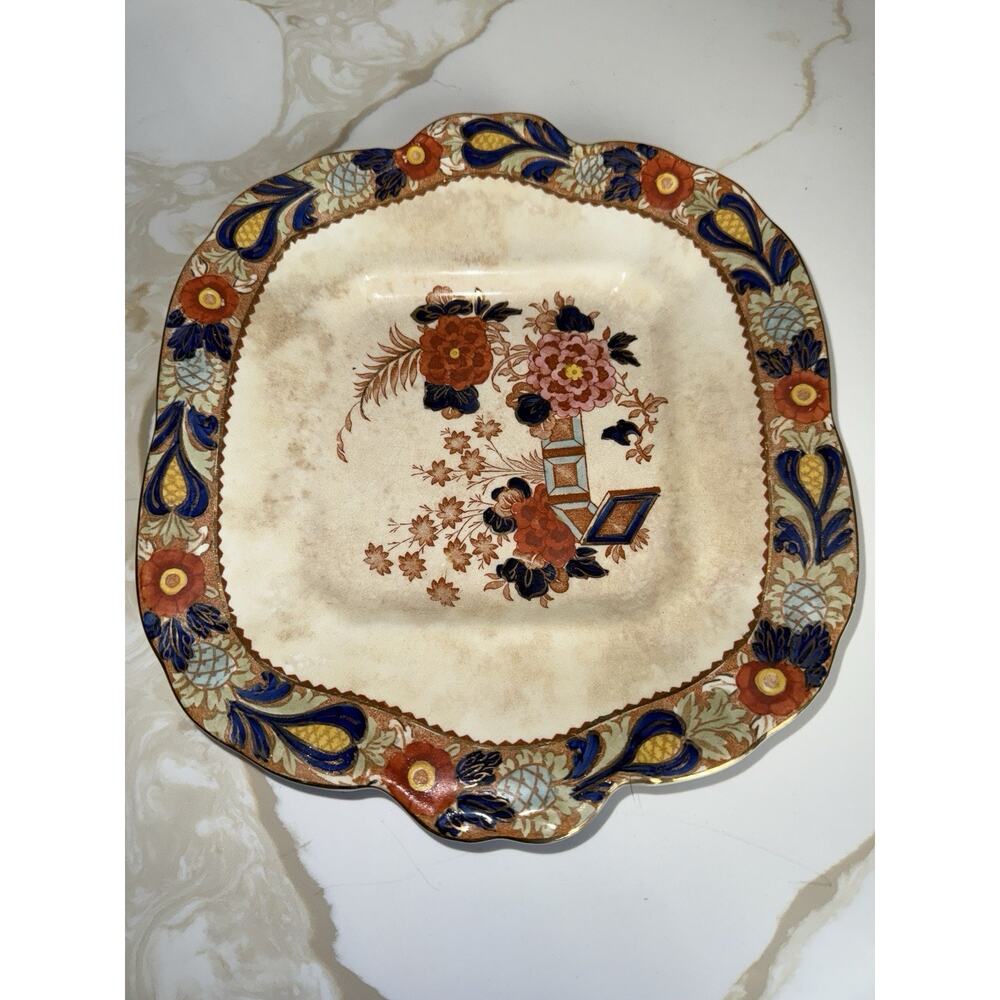 Wincanton Antique Dinner Plate Tray Wood & Sons 10x9 Inch England